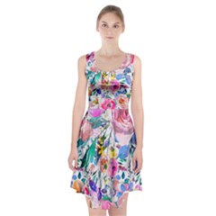 Lovely Pinky Floral Racerback Midi Dress by wowclothings