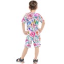 Lovely Pinky Floral Kids  Tee and Shorts Set View2