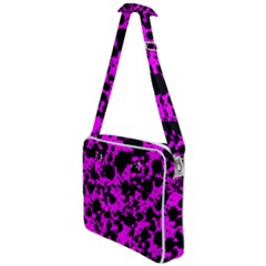 Black And Pink Leopard Style Paint Splash Funny Pattern Cross Body Office Bag by yoursparklingshop