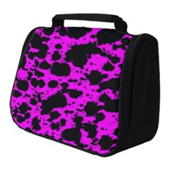 Black And Pink Leopard Style Paint Splash Funny Pattern Full Print Travel Pouch (small)