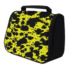 Black And Yellow Leopard Style Paint Splash Funny Pattern  Full Print Travel Pouch (small)