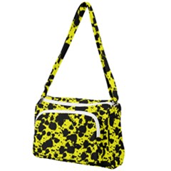 Black And Yellow Leopard Style Paint Splash Funny Pattern  Front Pocket Crossbody Bag by yoursparklingshop