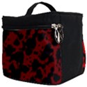 Black and Red Leopard Style Paint Splash Funny Pattern Make Up Travel Bag (Big) View2