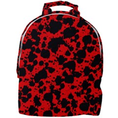 Black And Red Leopard Style Paint Splash Funny Pattern Mini Full Print Backpack by yoursparklingshop