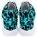 Bright Turquoise and Black Leopard Style Paint Splash Funny Pattern Men s Lightweight High Top Sneakers View4