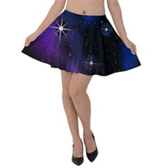 Serene Space Velvet Skater Skirt by JadehawksAnD