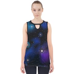 Serene Space Cut Out Tank Top by JadehawksAnD