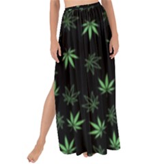 Weed Pattern Maxi Chiffon Tie-up Sarong by Valentinaart