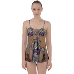 Funny Cartoon Elephant Babydoll Tankini Set by FantasyWorld7