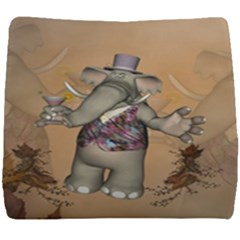 Funny Cartoon Elephant Seat Cushion by FantasyWorld7