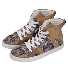 Funny Cartoon Elephant Men s Hi-top Skate Sneakers by FantasyWorld7