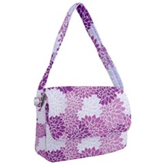 Purple Dahlias Design Courier Bag by WensdaiAmbrose