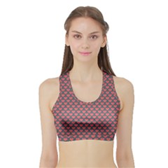 Love Hearth Texture Sports Bra With Border by Pakrebo