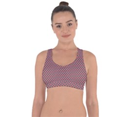 Love Hearth Texture Cross String Back Sports Bra by Pakrebo