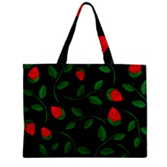 Roses Flowers Spring Flower Nature Zipper Mini Tote Bag by Pakrebo