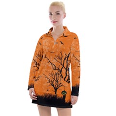 Halloween Illustration Decoration Women s Hoodie Dress