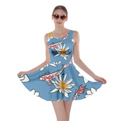 Koi Pattern Japanese Background Skater Dress by Pakrebo