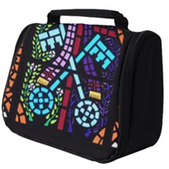 Mosaic Window Rosette Church Glass Full Print Travel Pouch (big) by Pakrebo