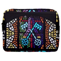 Mosaic Window Rosette Church Glass Make Up Pouch (large) by Pakrebo