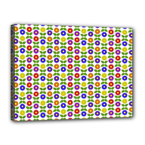 Flowers Colors Colorful Flowering Canvas 16  X 12  (stretched) by Pakrebo