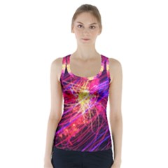 Abstract Cosmos Space Particle Racer Back Sports Top by Pakrebo