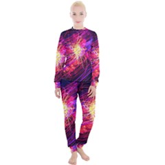 Abstract Cosmos Space Particle Women s Lounge Set by Pakrebo