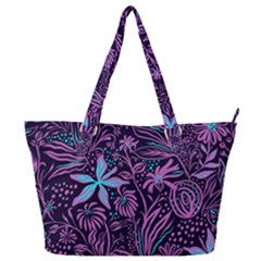 Stamping Pattern Leaves Drawing Full Print Shoulder Bag by Pakrebo