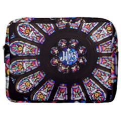 Rosette Stained Glass Window Church Make Up Pouch (large) by Pakrebo