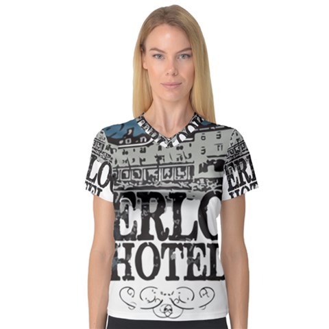 The Overlook Hotel Merch V-neck Sport Mesh Tee by milliahood