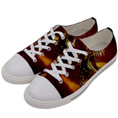 Awesome Dinosaur, Konda In The Night Women s Low Top Canvas Sneakers by FantasyWorld7