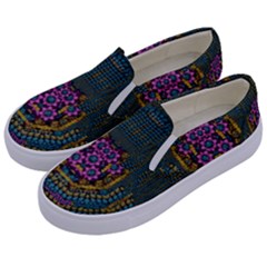 The  Only Way To Freedom And Dignity Ornate Kids  Canvas Slip Ons by pepitasart