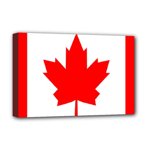 Flag Of Canada, 1964 Deluxe Canvas 18  X 12  (stretched) by abbeyz71