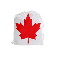 Flag Of Canada, 1964 Drawstring Pouch (large) by abbeyz71