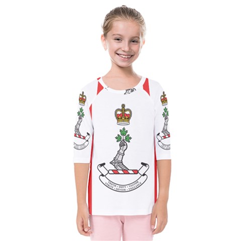 Flag Of Royal Military College Of Canada Kids  Quarter Sleeve Raglan Tee by abbeyz71