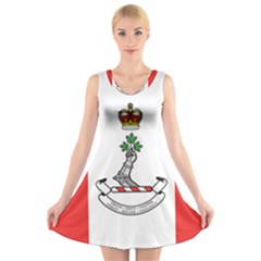 Flag Of Royal Military College Of Canada V-neck Sleeveless Dress by abbeyz71