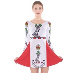 Flag Of Royal Military College Of Canada Long Sleeve Velvet Skater Dress by abbeyz71