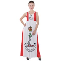 Flag Of Royal Military College Of Canada Empire Waist Velour Maxi Dress by abbeyz71