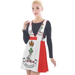 Flag Of Royal Military College Of Canada Plunge Pinafore Velour Dress by abbeyz71