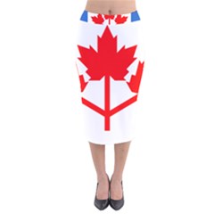 Canada Pearson Pennant, 1964 Velvet Midi Pencil Skirt