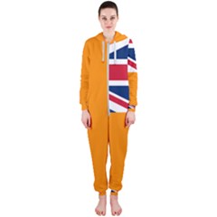 Flag Of Grand Orange Lodge Of Canada Hooded Jumpsuit (ladies)  by abbeyz71