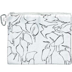 Katsushika Hokusai, Egrets From Quick Lessons In Simplified Drawing Canvas Cosmetic Bag (xxxl) by Valentinaart