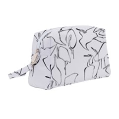Katsushika Hokusai, Egrets From Quick Lessons In Simplified Drawing Wristlet Pouch Bag (medium) by Valentinaart
