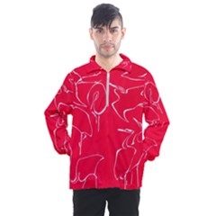 Katsushika Hokusai, Egrets From Quick Lessons In Simplified Drawing Men s Half Zip Pullover by Valentinaart