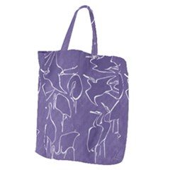 Katsushika Hokusai, Egrets From Quick Lessons In Simplified Drawing Giant Grocery Tote by Valentinaart