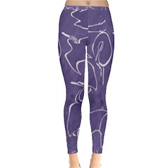 Katsushika Hokusai, Egrets from quick lessons in simplified drawing Inside Out Leggings