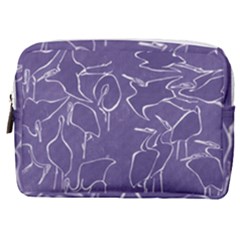 Katsushika Hokusai, Egrets From Quick Lessons In Simplified Drawing Make Up Pouch (medium) by Valentinaart