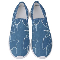 Katsushika Hokusai, Egrets From Quick Lessons In Simplified Drawing Men s Slip On Sneakers by Valentinaart