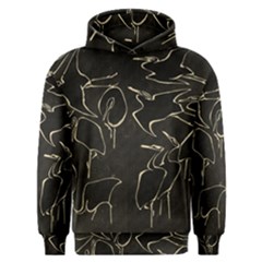 Katsushika Hokusai, Egrets From Quick Lessons In Simplified Drawing Men s Overhead Hoodie by Valentinaart