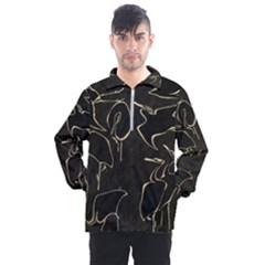 Katsushika Hokusai, Egrets From Quick Lessons In Simplified Drawing Men s Half Zip Pullover by Valentinaart