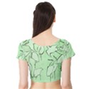 Katsushika Hokusai, Egrets from quick lessons in simplified drawing Short Sleeve Crop Top View2
